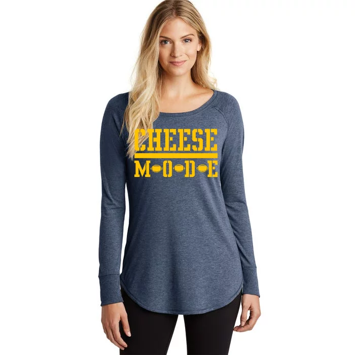 Cheese Mode Football Fan Women's Perfect Tri Tunic Long Sleeve Shirt