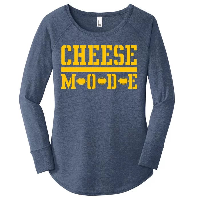 Cheese Mode Football Fan Women's Perfect Tri Tunic Long Sleeve Shirt