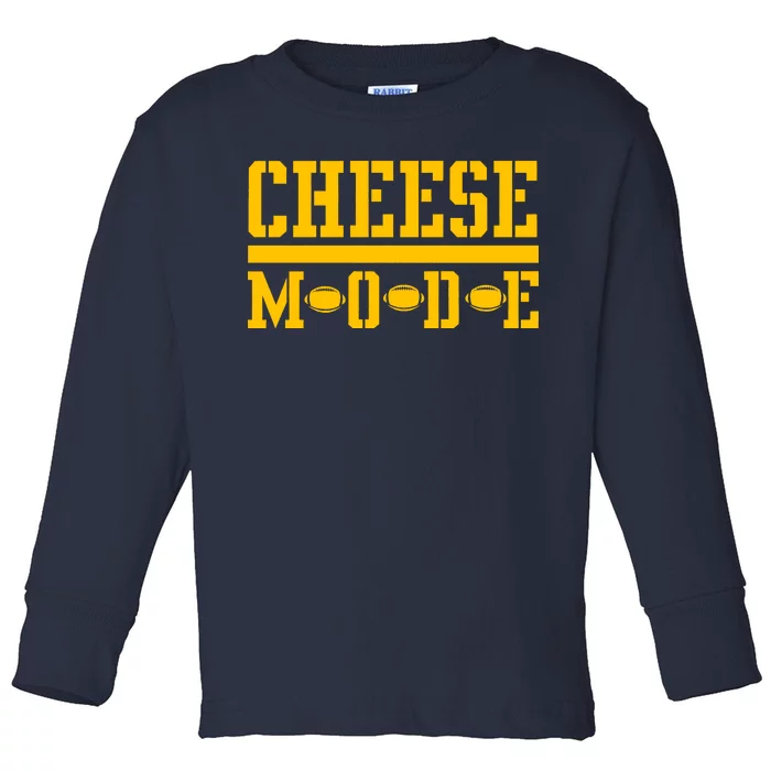 Cheese Mode Football Fan Toddler Long Sleeve Shirt