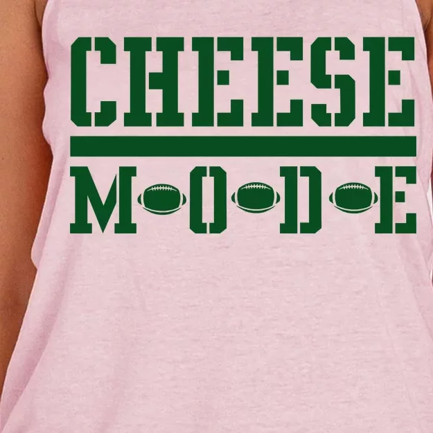 Cheese Mode Football Fan Women's Knotted Racerback Tank