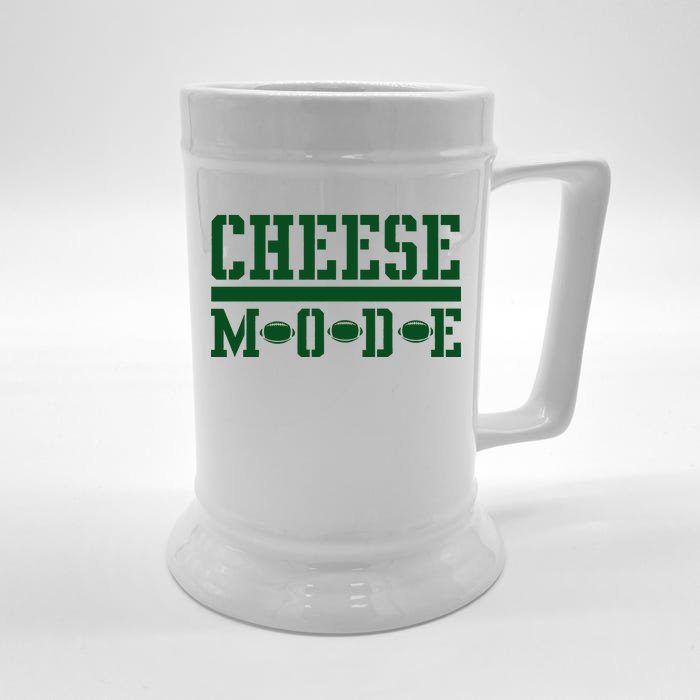 Cheese Mode Football Fan Front & Back Beer Stein