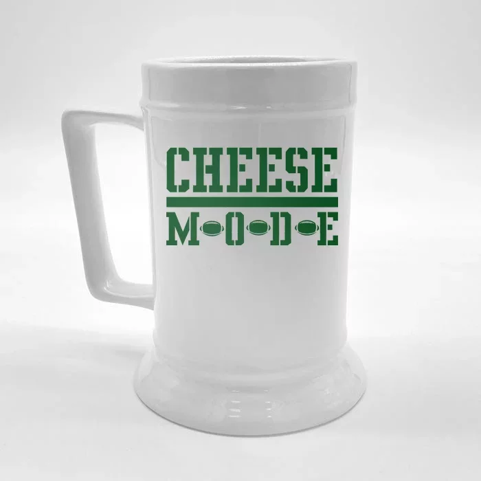 Cheese Mode Football Fan Front & Back Beer Stein