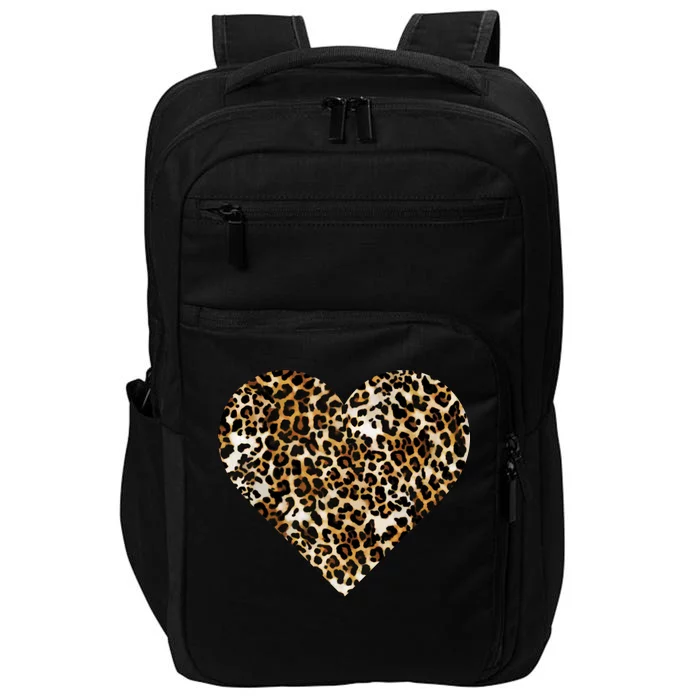 Cheetah Print Heart Impact Tech Backpack