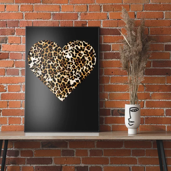 Cheetah Print Heart Poster