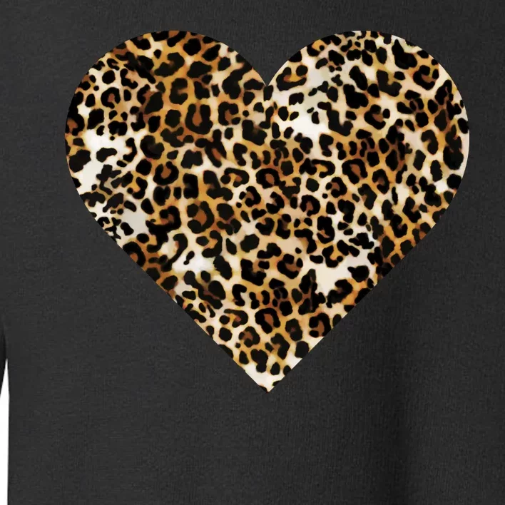 Cheetah Print Heart Toddler Sweatshirt