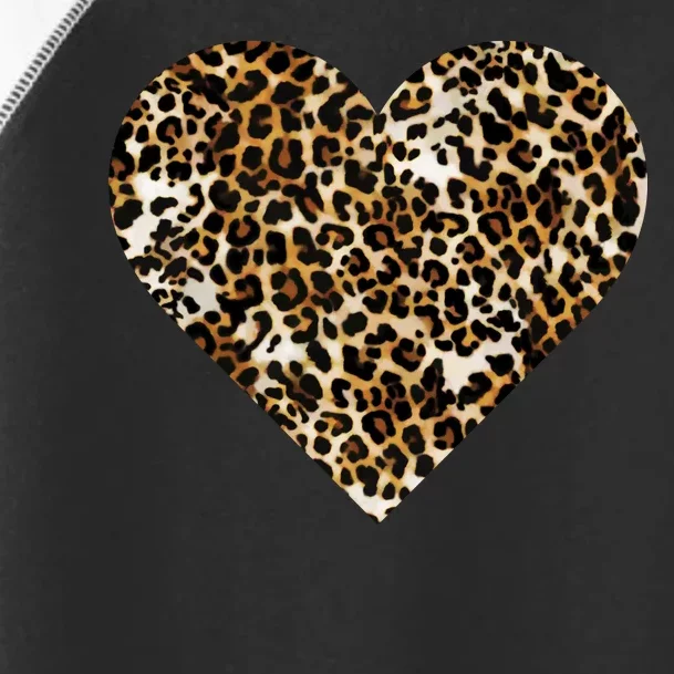 Cheetah Print Heart Toddler Fine Jersey T-Shirt