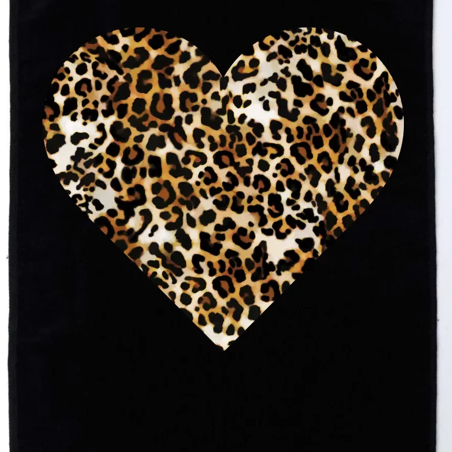 Cheetah Print Heart Platinum Collection Golf Towel