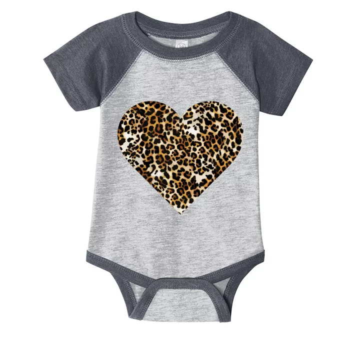 Cheetah Print Heart Infant Baby Jersey Bodysuit