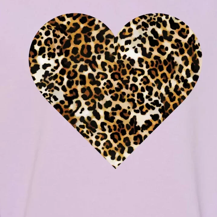 Cheetah Print Heart Garment-Dyed Sweatshirt