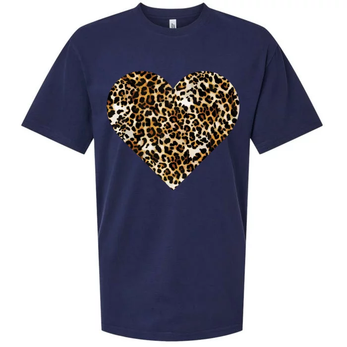 Cheetah Print Heart Sueded Cloud Jersey T-Shirt