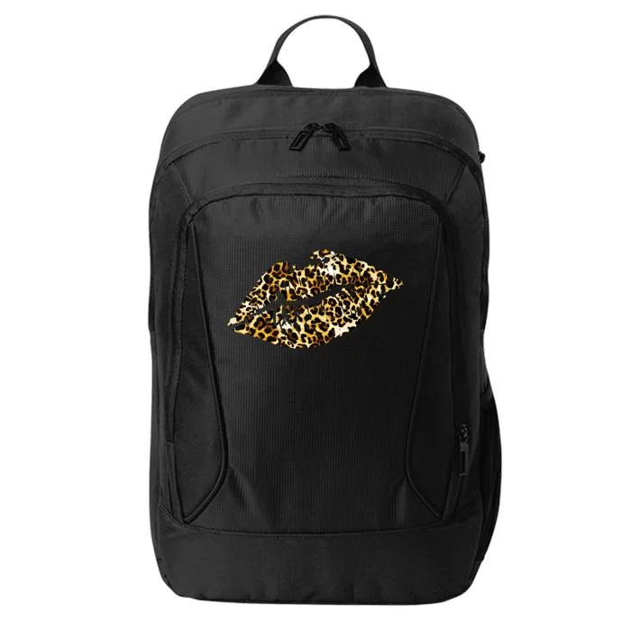 Cheetah Print Skinned Lips City Backpack