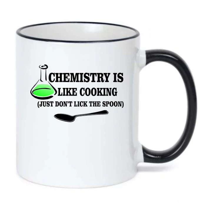 Chemistry Cooking Don't Lick The Spoon Black Color Changing Mug