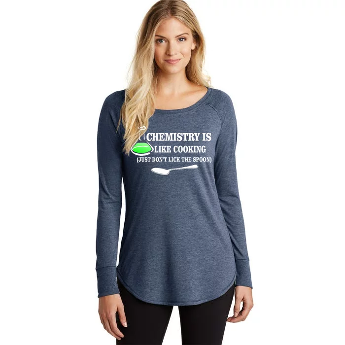 Chemistry Cooking Don't Lick The Spoon Women's Perfect Tri Tunic Long Sleeve Shirt