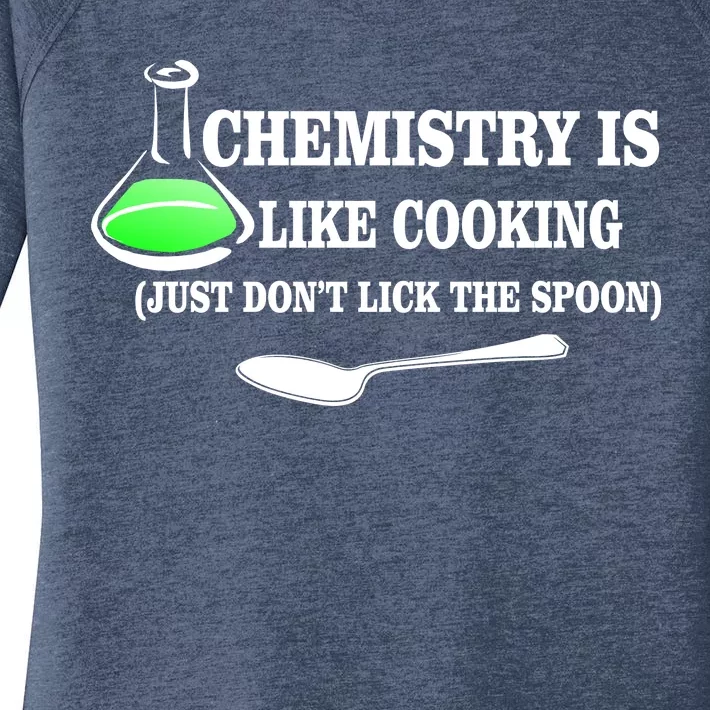 Chemistry Cooking Don't Lick The Spoon Women's Perfect Tri Tunic Long Sleeve Shirt