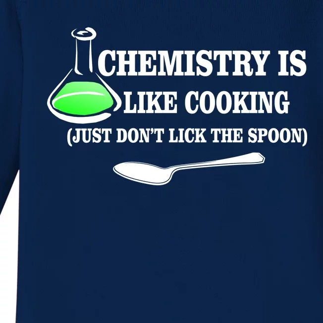 Chemistry Cooking Don't Lick The Spoon Baby Long Sleeve Bodysuit