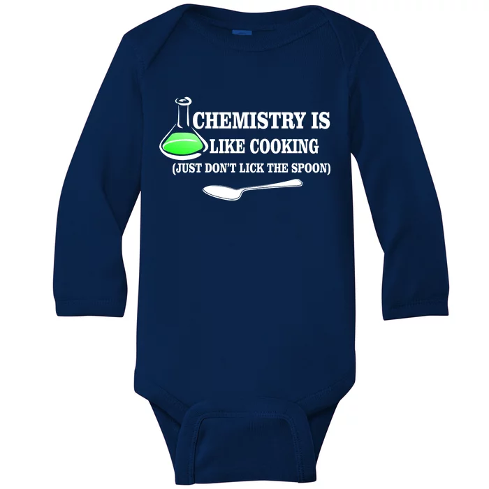 Chemistry Cooking Don't Lick The Spoon Baby Long Sleeve Bodysuit