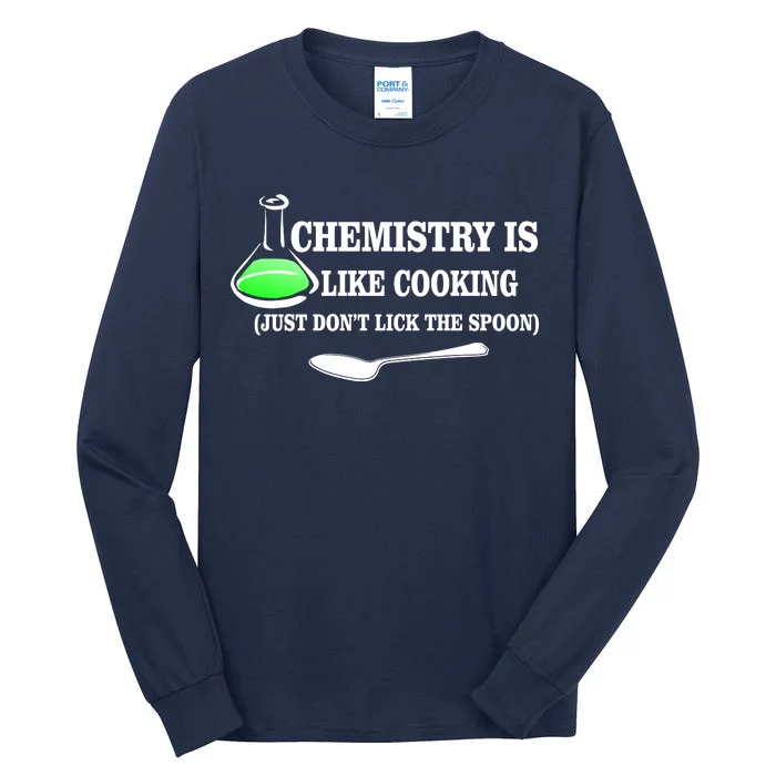 Chemistry Cooking Don't Lick The Spoon Tall Long Sleeve T-Shirt