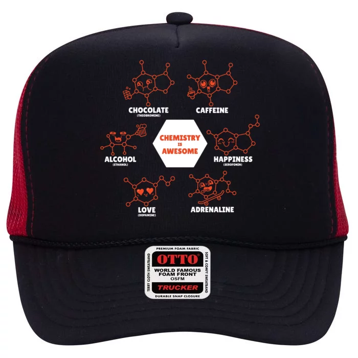 Chemistry Is Awesome High Crown Mesh Trucker Hat