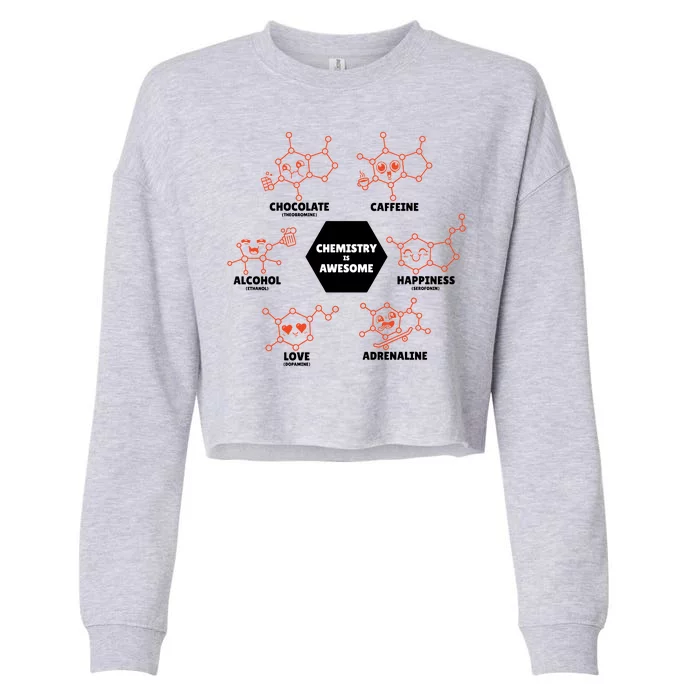 Chemistry Is Awesome Cropped Pullover Crew