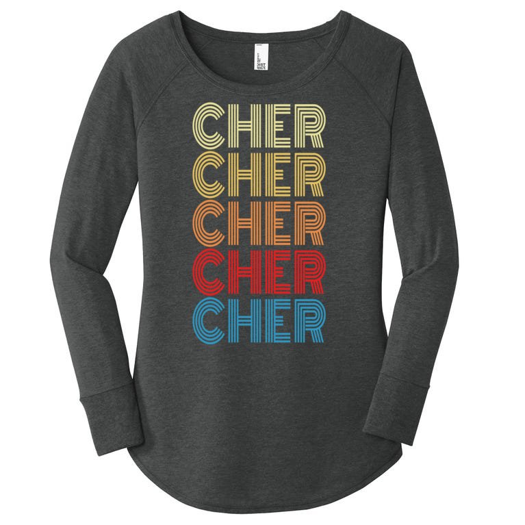 Cher Retro Vintage Style Women’s Perfect Tri Tunic Long Sleeve Shirt
