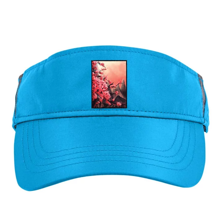 Cherry Blossom Painting Adult Drive Performance Visor