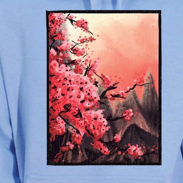 Cherry Blossom Painting Unisex Surf Hoodie