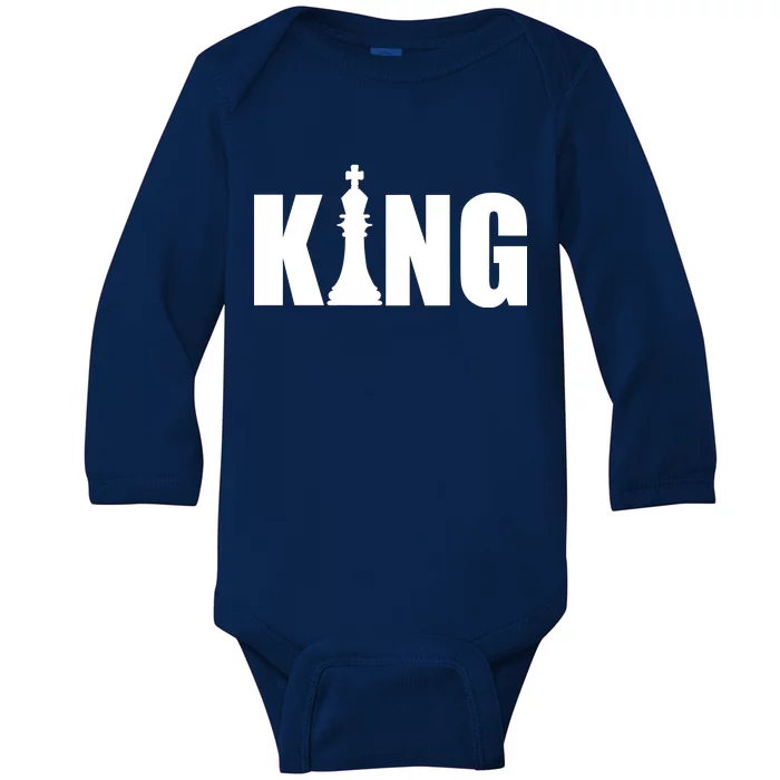 Chess King of the Game Logo Baby Long Sleeve Bodysuit