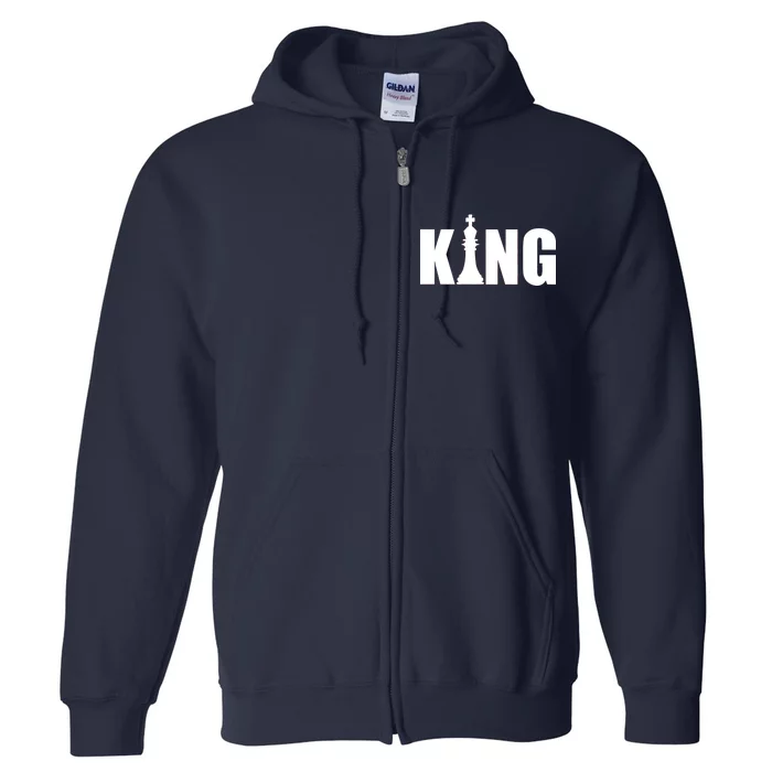 Chess King of the Game Logo Full Zip Hoodie