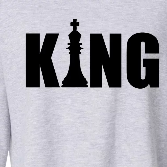 Chess King of the Game Logo Cropped Pullover Crew