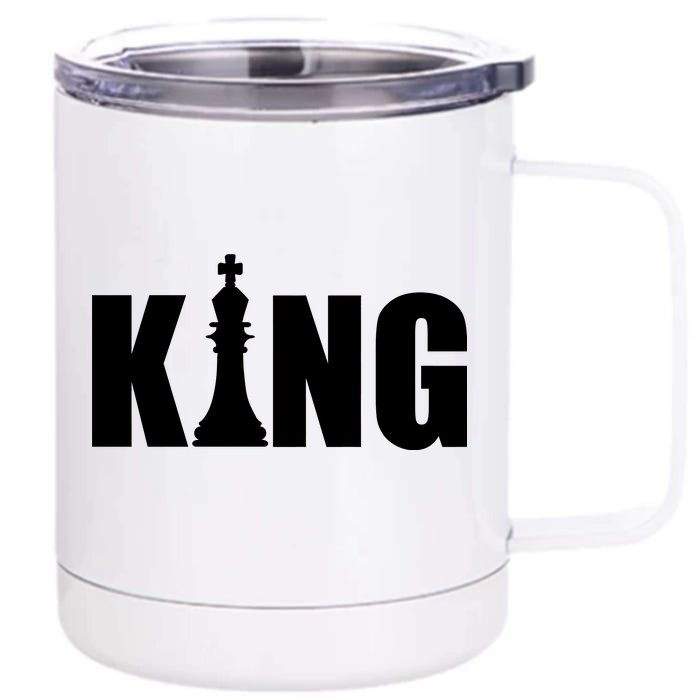 Chess King of the Game Logo Front & Back 12oz Stainless Steel Tumbler Cup