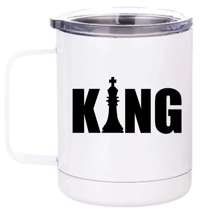 Chess King of the Game Logo Front & Back 12oz Stainless Steel Tumbler Cup