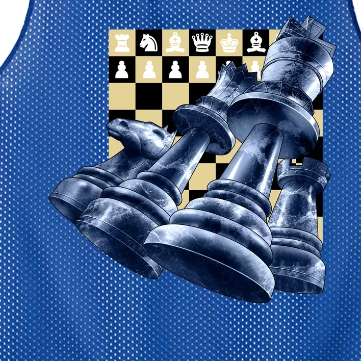 Chess Pieces Mesh Reversible Basketball Jersey Tank