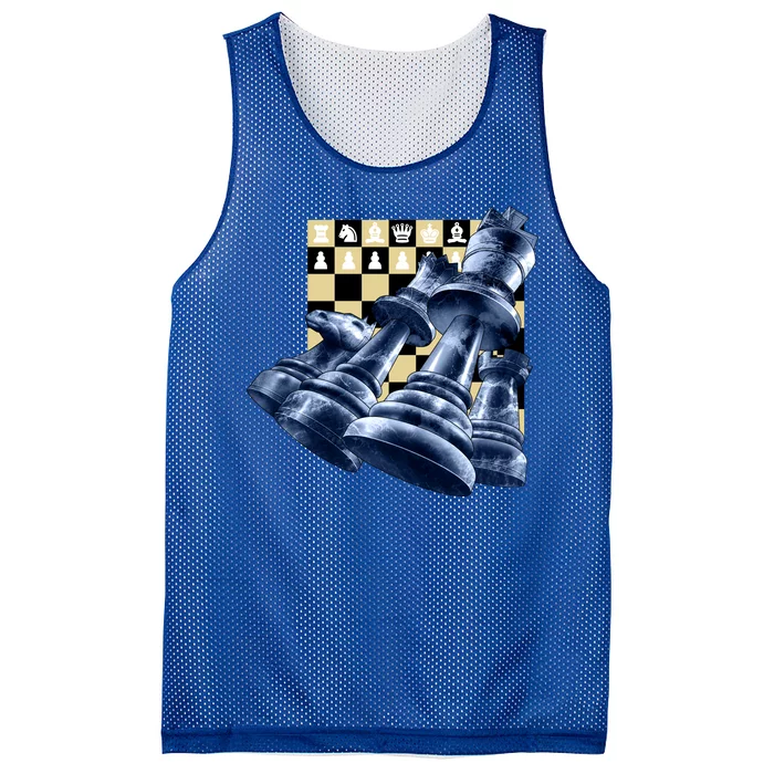 Chess Pieces Mesh Reversible Basketball Jersey Tank