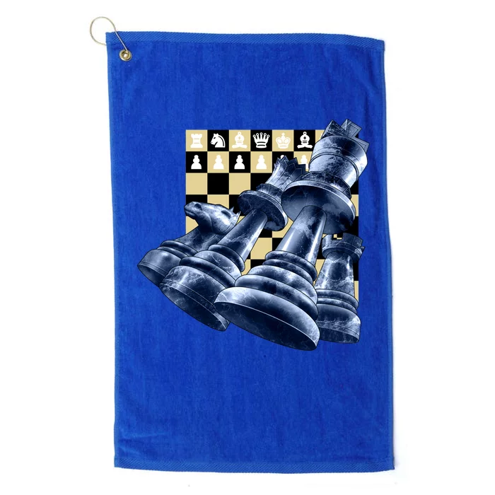 Chess Pieces Platinum Collection Golf Towel