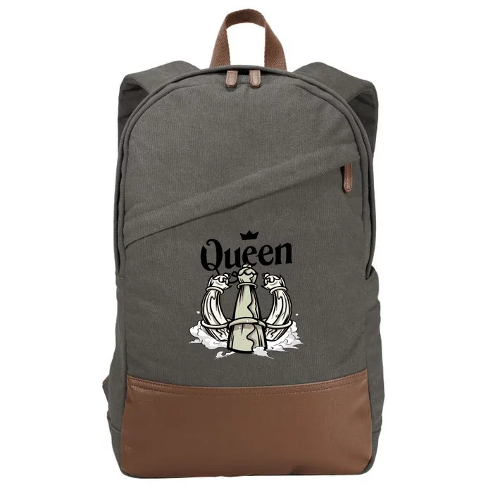 Chess Queen Cotton Canvas Backpack