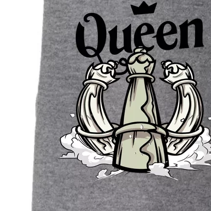 Chess Queen Doggie 3-End Fleece Hoodie