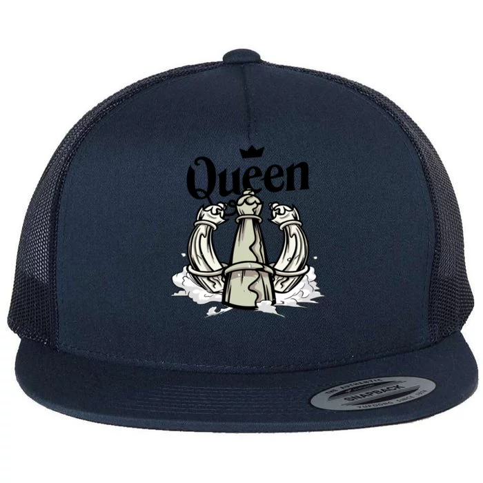 Chess Queen Flat Bill Trucker Hat