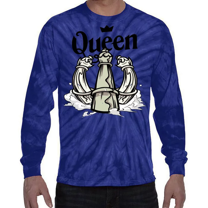 Chess Queen Tie-Dye Long Sleeve Shirt