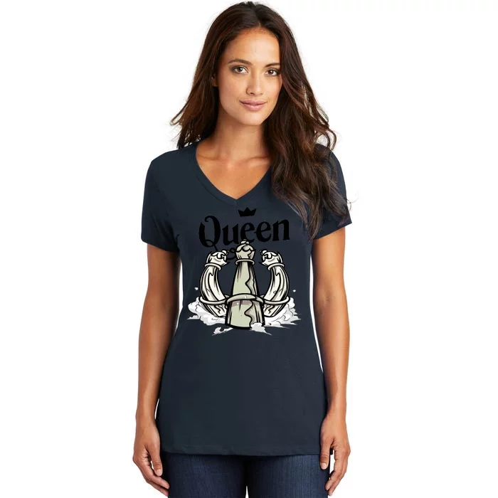 Chess Queen Women's V-Neck T-Shirt