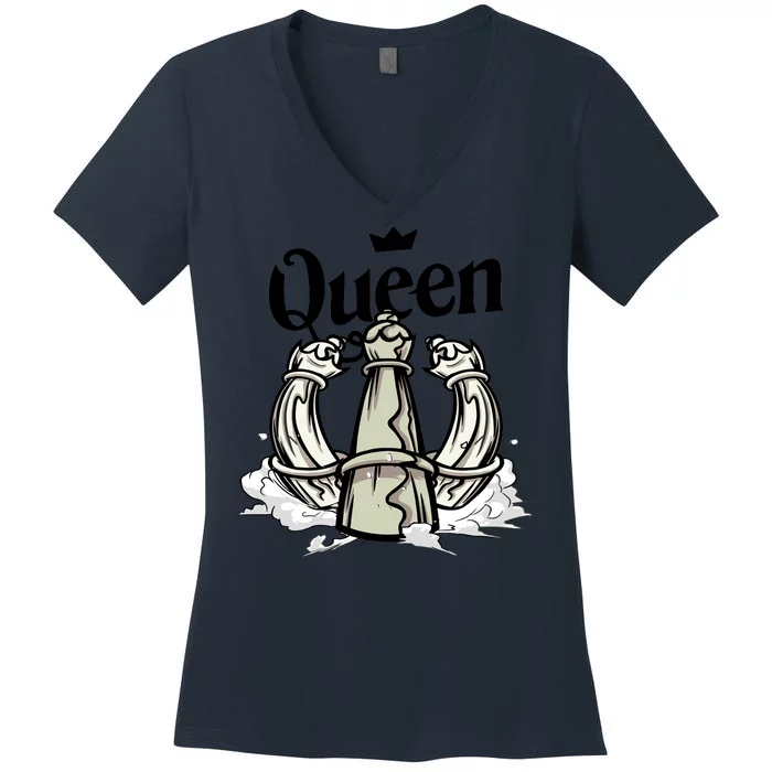 Chess Queen Women's V-Neck T-Shirt