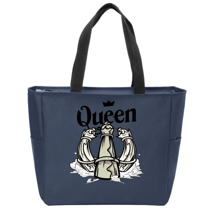 Chess Queen Zip Tote Bag