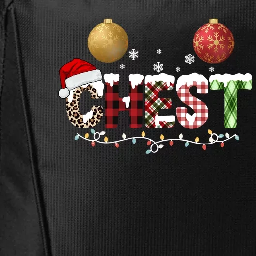 Chest Holiday Festive Christmas City Backpack