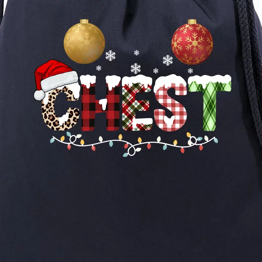 Chest Holiday Festive Christmas Drawstring Bag