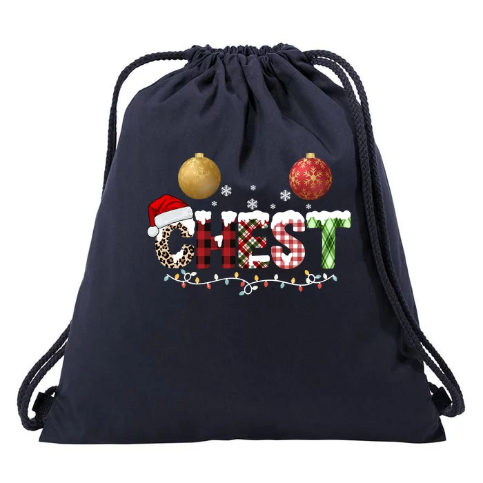 Chest Holiday Festive Christmas Drawstring Bag