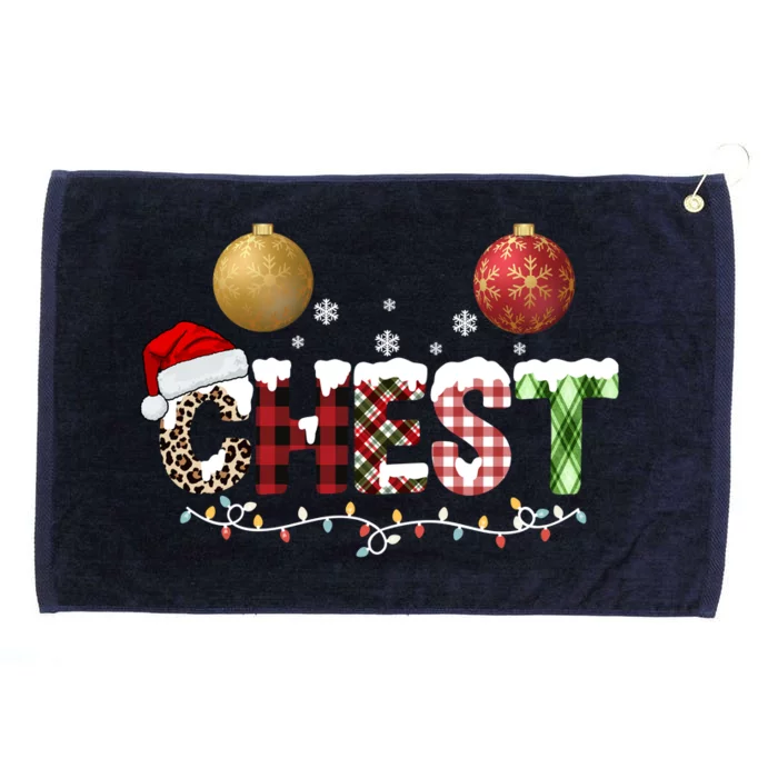 Chest Holiday Festive Christmas Grommeted Golf Towel