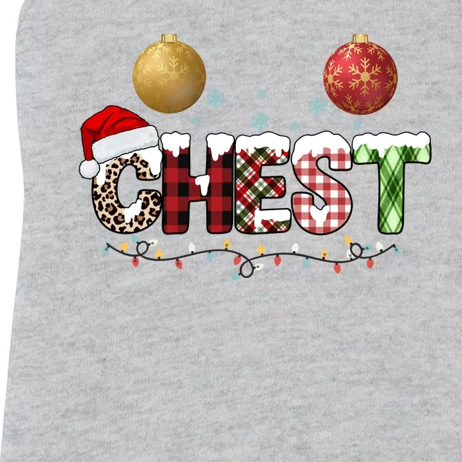 Chest Holiday Festive Christmas Women's Racerback Tank