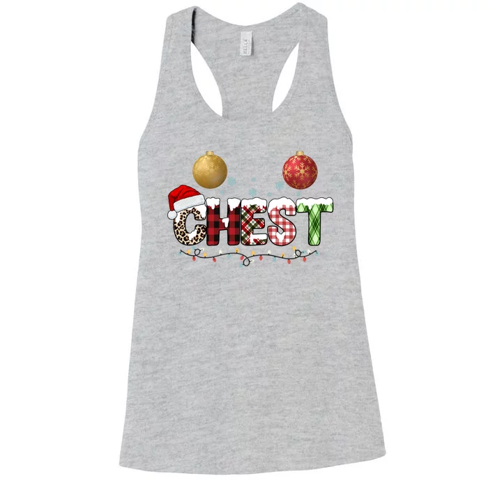 Chest Holiday Festive Christmas Women's Racerback Tank