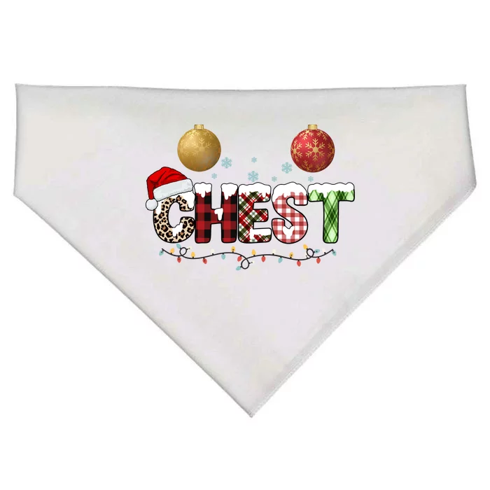 Chest Holiday Festive Christmas USA-Made Doggie Bandana