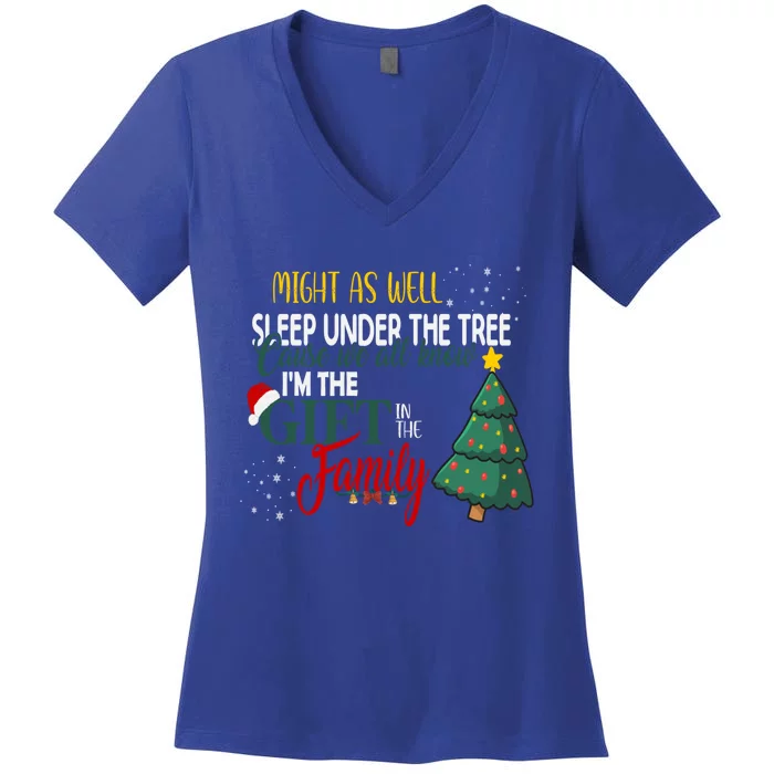 Christmas Humor Favorite Person Funny Christmas Gift Women's V-Neck T-Shirt