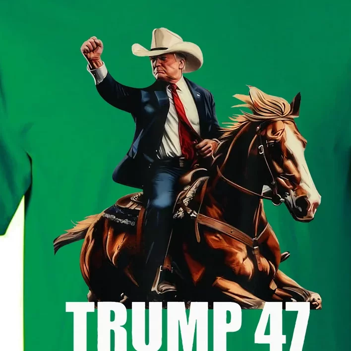 Cow Hat For Trump 2024 Horses Cow Women Trump 4 47 Tall T-Shirt